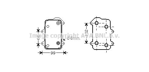 AVA QUALITY COOLING масляный радиатор, двигательное масло PR3063